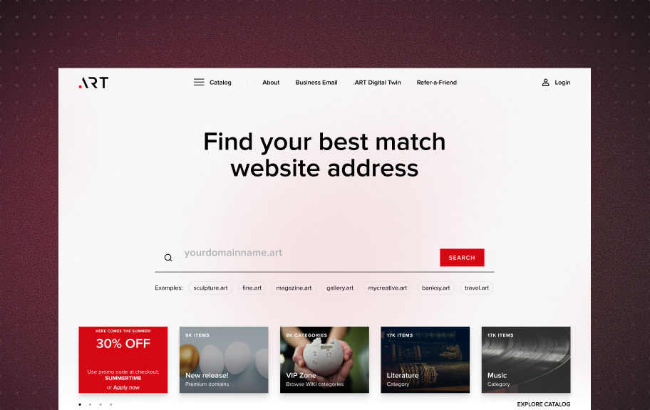 GET.ART Domain Marketplace